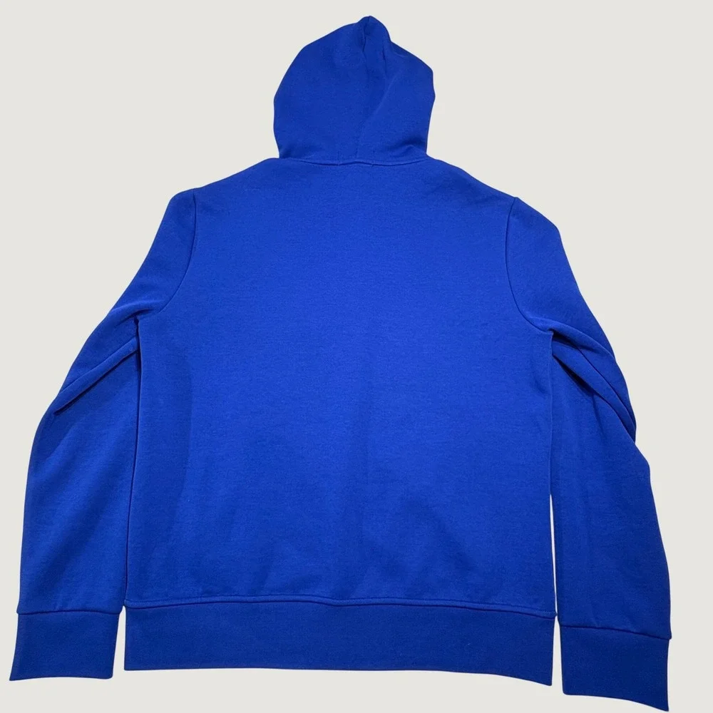Polo Ralph Lauren Double-Knit Full-Zip Hoodie Mens Medium Blue Pony Logo Zip Up